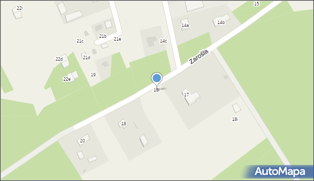 Okoniny Nadjeziorne, Okoniny Nadjeziorne, 18ł, mapa Okoniny Nadjeziorne