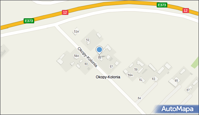 Okopy-Kolonia, Okopy-Kolonia, 55, mapa Okopy-Kolonia