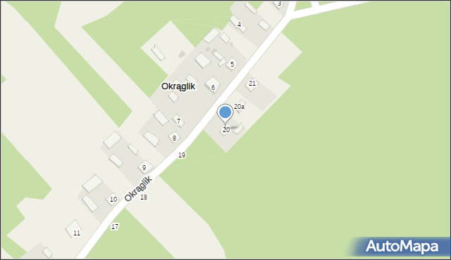 Okrąglik, Okrąglik, 20, mapa Okrąglik