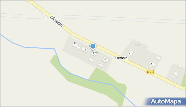 Okrasin, Okrasin, 3, mapa Okrasin