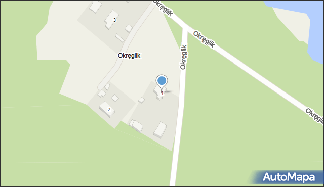 Okręglik, Okręglik, 1, mapa Okręglik