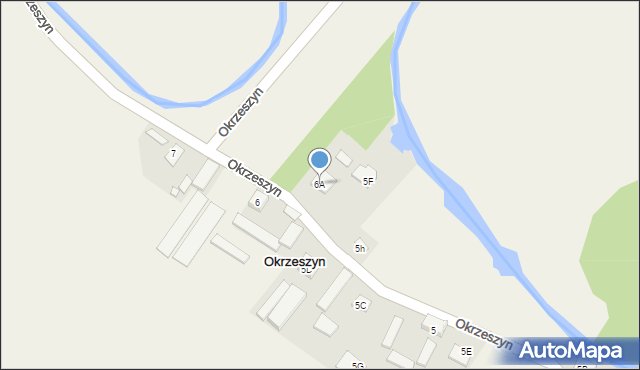 Okrzeszyn, Okrzeszyn, 6A, mapa Okrzeszyn