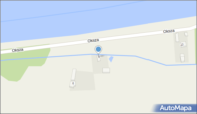 Oksza, Oksza, 9, mapa Oksza