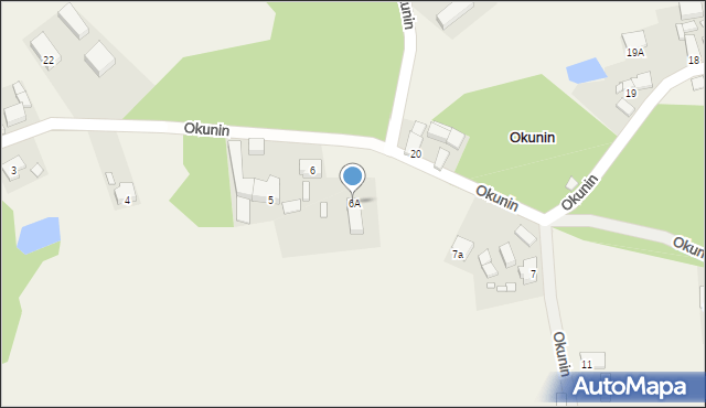 Okunin, Okunin, 6A, mapa Okunin