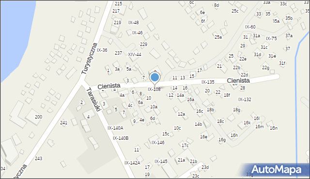 Okuninka, Okuninka, IX-108, mapa Okuninka