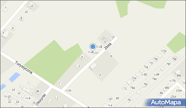 Okuninka, Okuninka, V-1D, mapa Okuninka