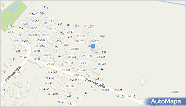 Okuninka, Okuninka, VII-125, mapa Okuninka