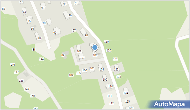 Okuniowiec, Okuniowiec, 100, mapa Okuniowiec