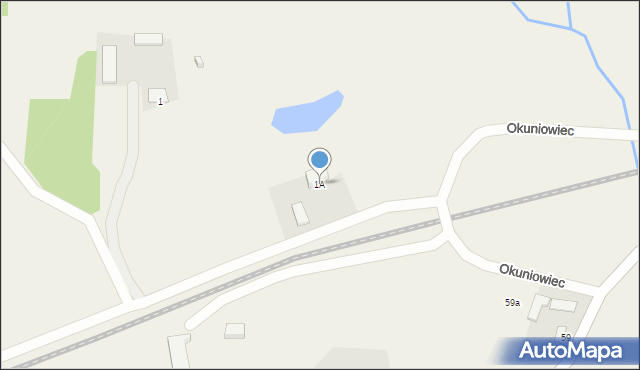 Okuniowiec, Okuniowiec, 1A, mapa Okuniowiec