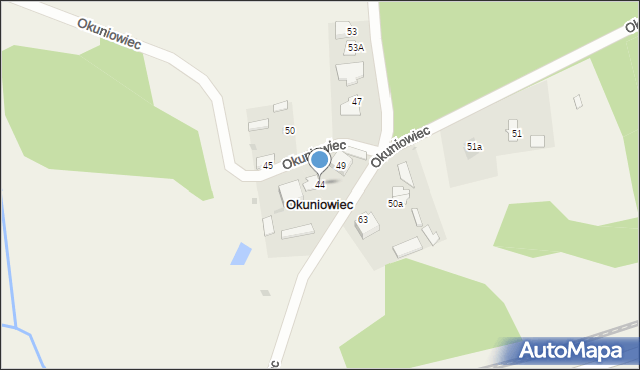 Okuniowiec, Okuniowiec, 44, mapa Okuniowiec