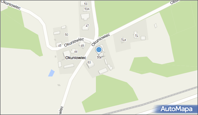 Okuniowiec, Okuniowiec, 50a, mapa Okuniowiec