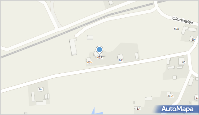 Okuniowiec, Okuniowiec, 61A, mapa Okuniowiec
