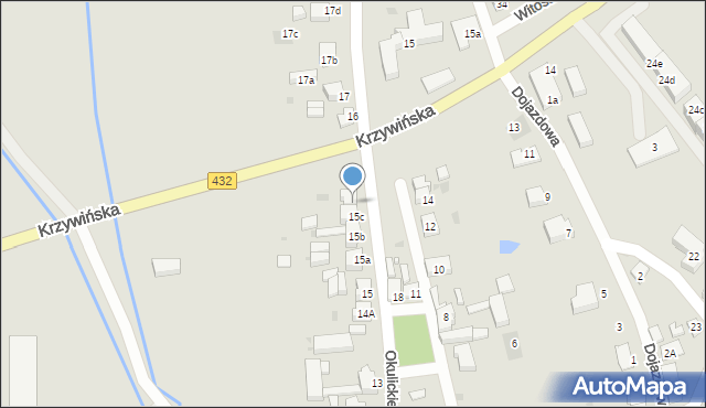 Osieczna, Okulickiego-Niedźwiadka Leopolda, gen., 15d, mapa Osieczna