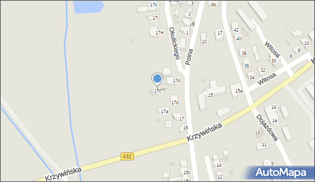 Osieczna, Okulickiego-Niedźwiadka Leopolda, gen., 17c, mapa Osieczna