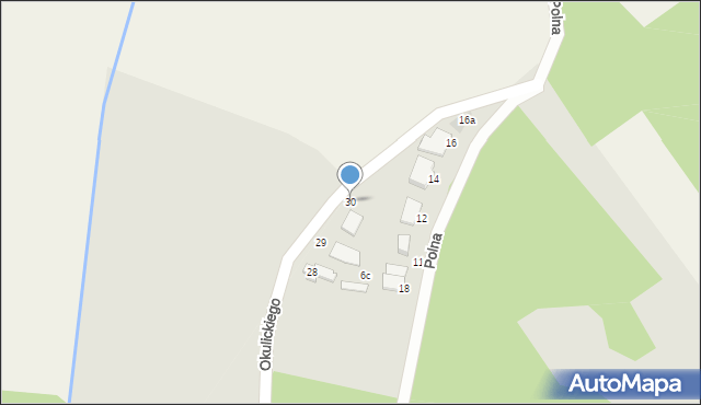 Osieczna, Okulickiego-Niedźwiadka Leopolda, gen., 30, mapa Osieczna