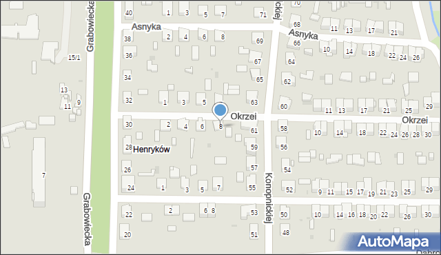 Ostrowiec Świętokrzyski, Okrzei Stefana, 8, mapa Ostrowiec Świętokrzyski