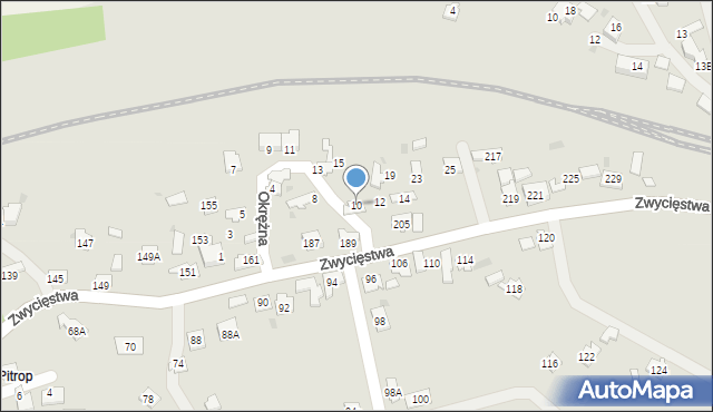 Oświęcim, Okrężna, 10, mapa Oświęcimia