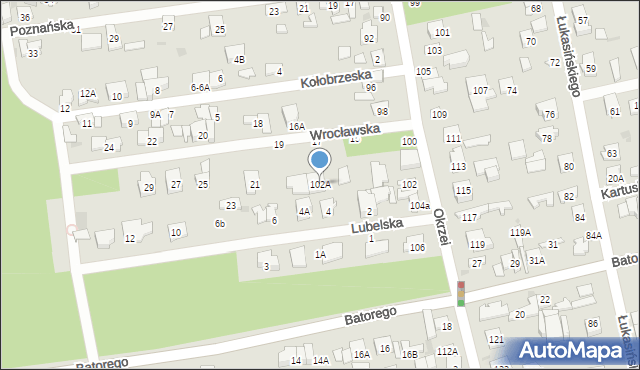 Otwock, Okrzei Stefana, 102A, mapa Otwock