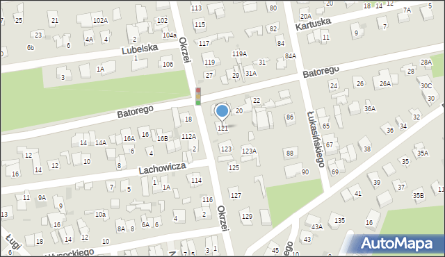 Otwock, Okrzei Stefana, 121, mapa Otwock