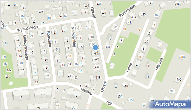 Otwock, Okrzei Stefana, 128, mapa Otwock