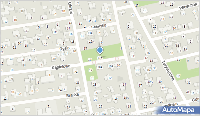 Otwock, Okrzei Stefana, 17a, mapa Otwock