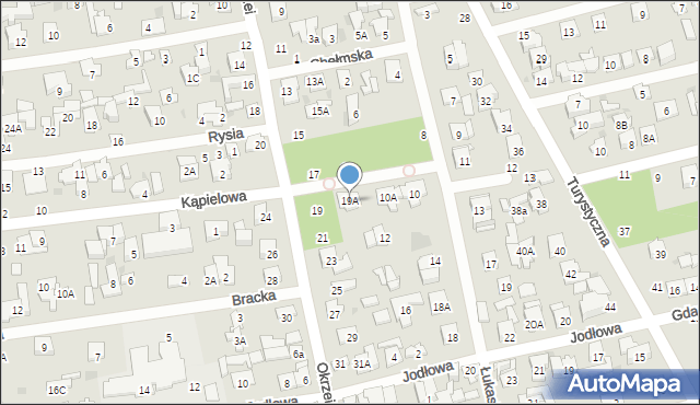 Otwock, Okrzei Stefana, 19A, mapa Otwock