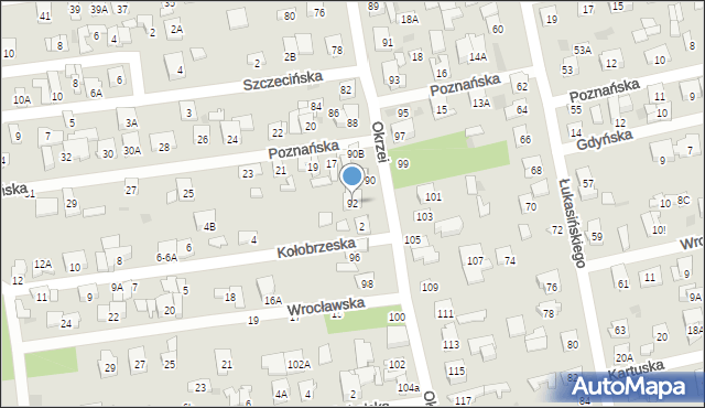 Otwock, Okrzei Stefana, 92, mapa Otwock