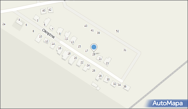 Pianowo, Okrężna, 19, mapa Pianowo