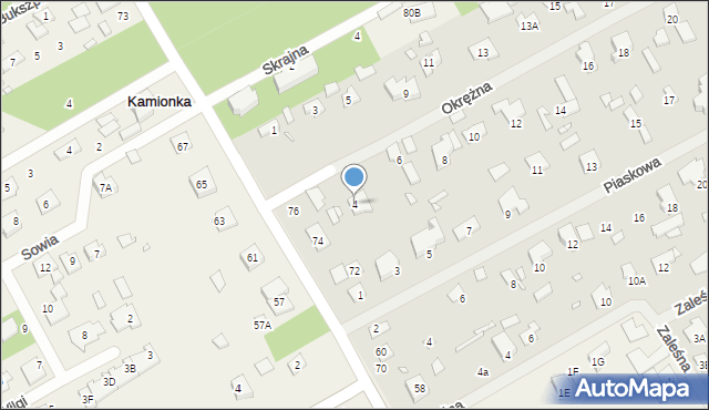 Piaseczno, Okrężna, 4, mapa Piaseczno
