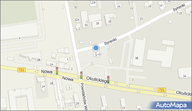 Piaseczno, Okulickiego-Niedźwiadka Leopolda, gen., 1, mapa Piaseczno