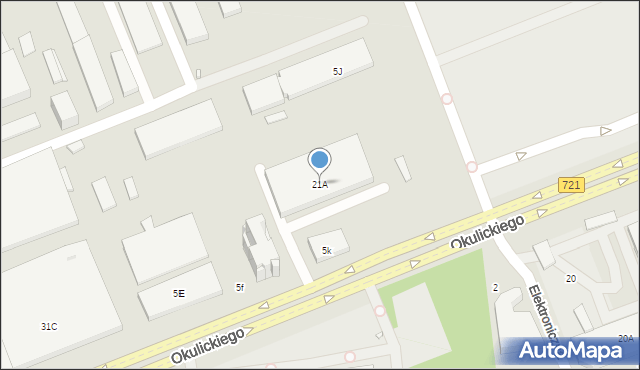 Piaseczno, Okulickiego-Niedźwiadka Leopolda, gen., 21A, mapa Piaseczno