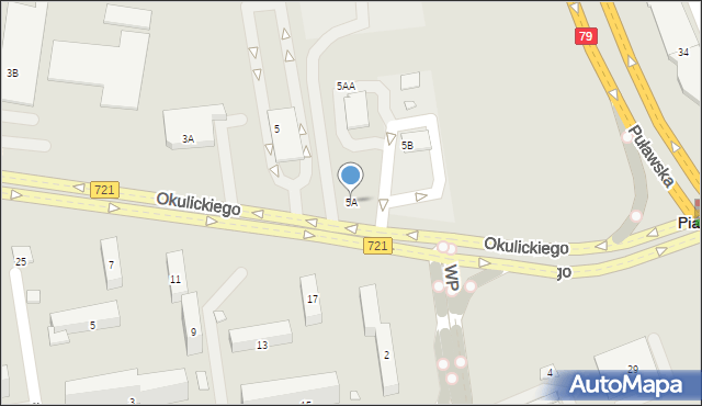 Piaseczno, Okulickiego-Niedźwiadka Leopolda, gen., 5A, mapa Piaseczno
