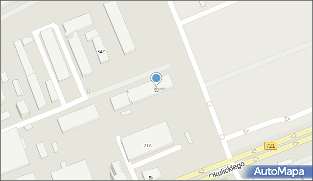 Piaseczno, Okulickiego-Niedźwiadka Leopolda, gen., 5J, mapa Piaseczno