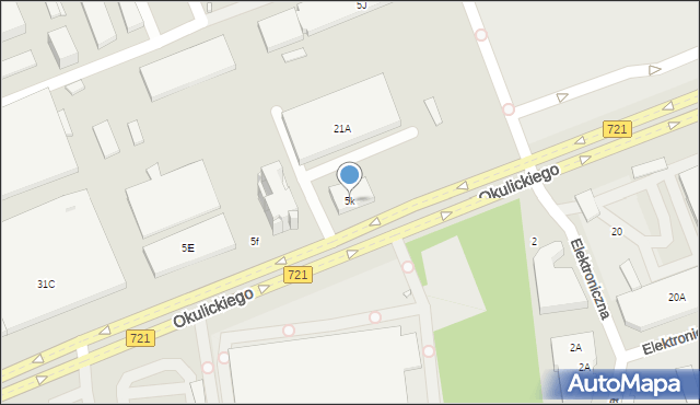 Piaseczno, Okulickiego-Niedźwiadka Leopolda, gen., 5k, mapa Piaseczno