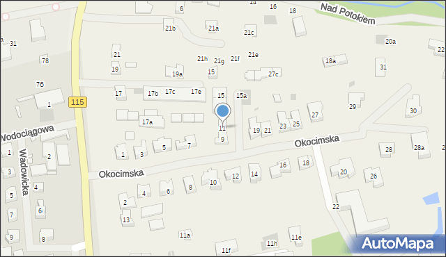 Pilchowo, Okocimska, 11, mapa Pilchowo