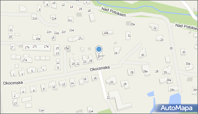 Pilchowo, Okocimska, 27, mapa Pilchowo