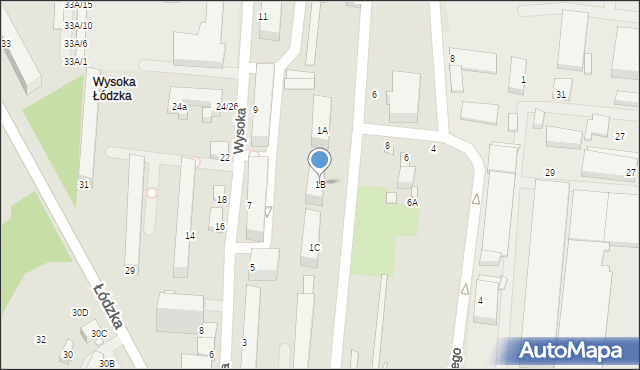 Piotrków Trybunalski, Okrzei Stefana, 1B, mapa Piotrków Trybunalski