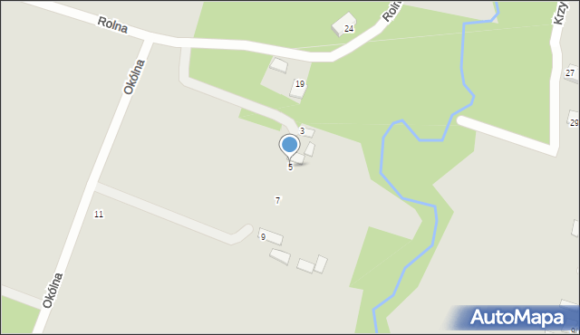 Płock, Okólna, 5, mapa Płock