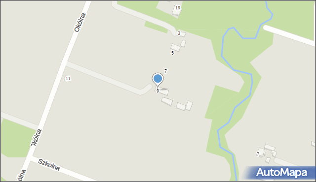 Płock, Okólna, 9, mapa Płock