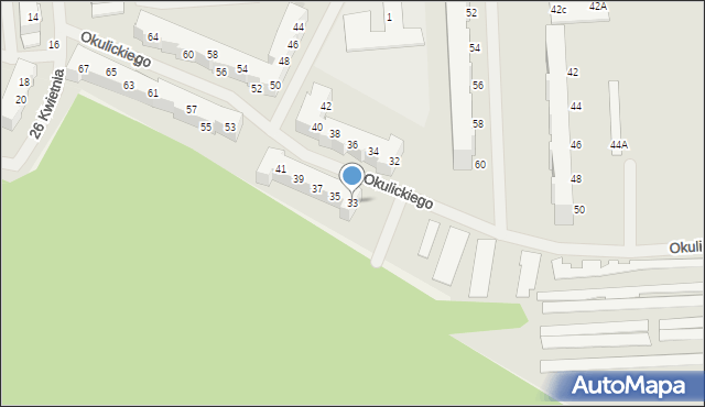 Police, Okulickiego Leopolda, gen., 33, mapa Police