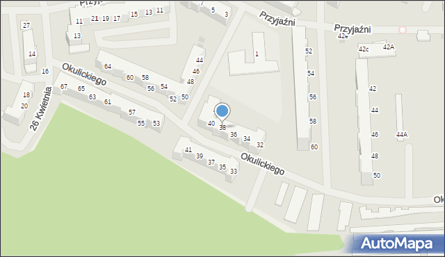 Police, Okulickiego Leopolda, gen., 38, mapa Police