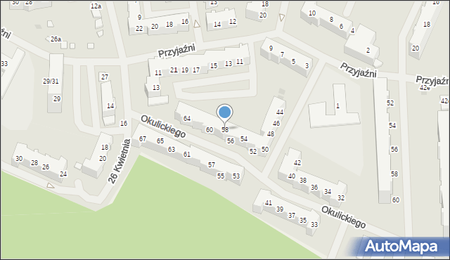 Police, Okulickiego Leopolda, gen., 58, mapa Police