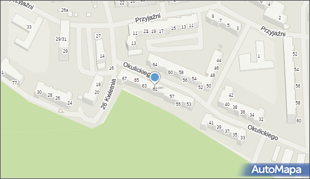 Police, Okulickiego Leopolda, gen., 61, mapa Police