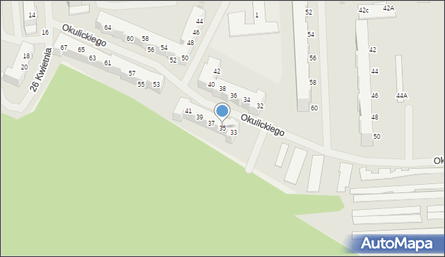 Police, Okulickiego-Niedźwiadka Leopolda, gen., 35, mapa Police