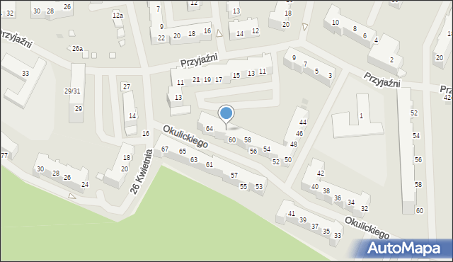 Police, Okulickiego-Niedźwiadka Leopolda, gen., 62, mapa Police