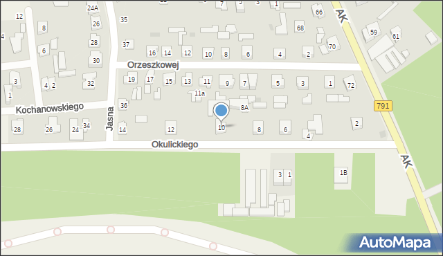 Poraj, Okulickiego-Niedźwiadka Leopolda, gen., 10, mapa Poraj