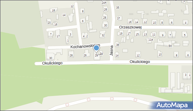 Poraj, Okulickiego-Niedźwiadka Leopolda, gen., 24, mapa Poraj