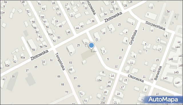 Poznań, Okonecka, 2, mapa Poznania