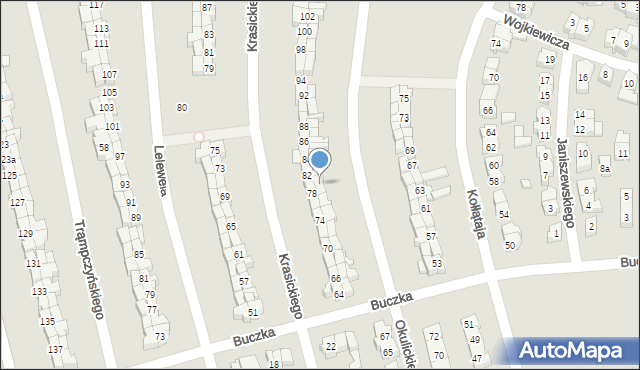 Poznań, Okulickiego-Niedźwiadka Leopolda, gen., 85, mapa Poznania