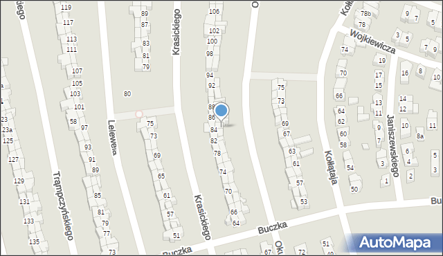 Poznań, Okulickiego-Niedźwiadka Leopolda, gen., 89, mapa Poznania